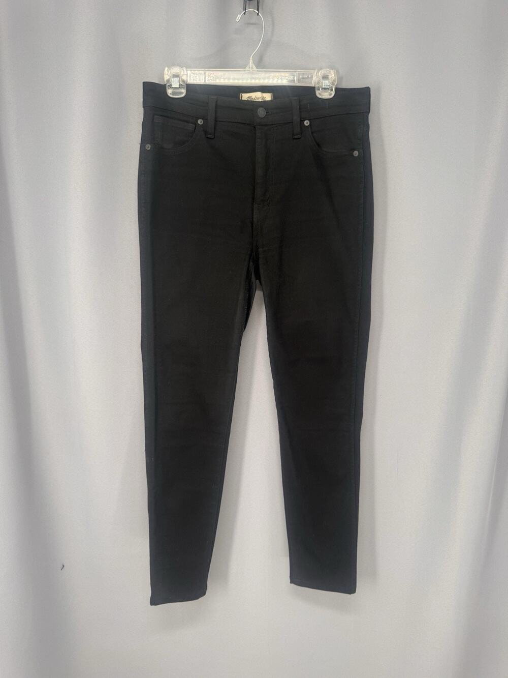 Madewell Jeans Womens 29X27 Black Denim HighRise Skinny Leg Ankle Rock Grunge